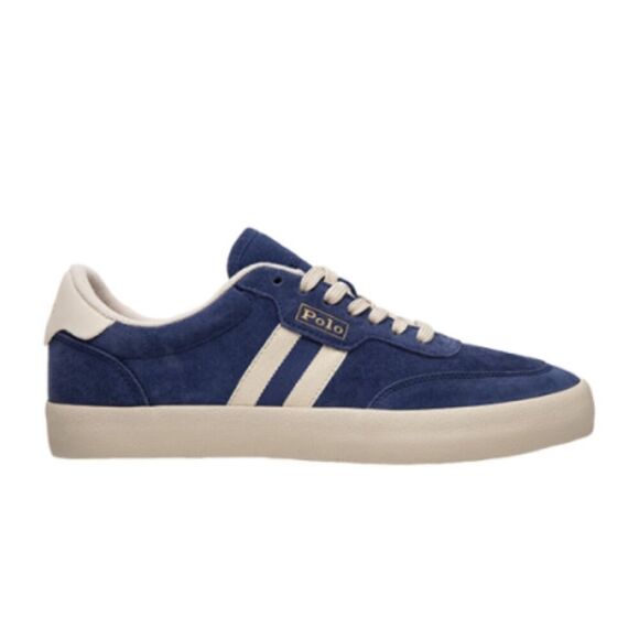 Ralph Lauren Polo Men Blue Suede Leather Sneaker 11.5 - Picture 1 of 11